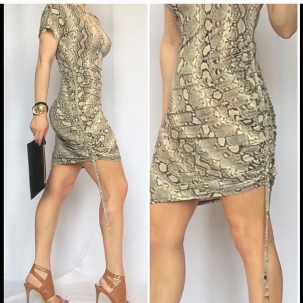Michael Korssnake Python Print Dress - image 1